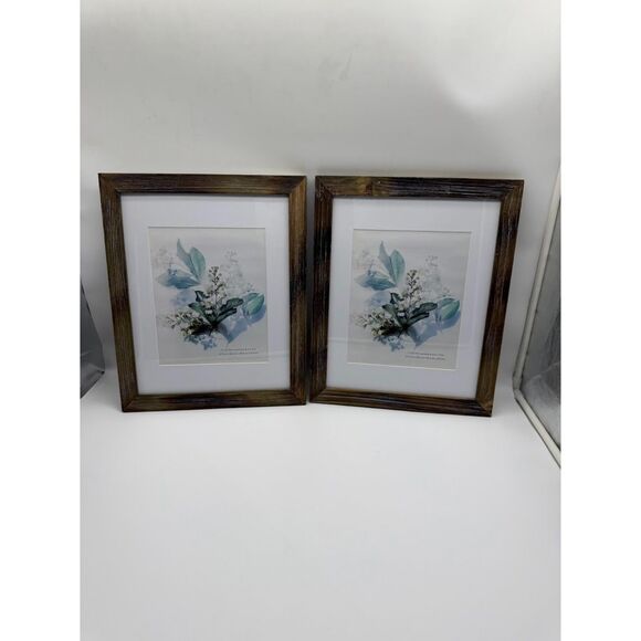 Solid Wood Brown 11x14 Picture Frame 2 Pack - Picture 1 of 4